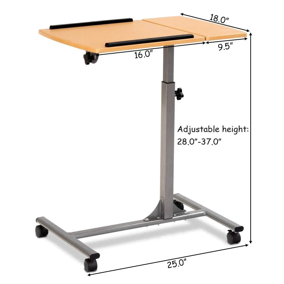 Adjustable Laptop Desk With Stand Holder And Wheels by DirectDeals