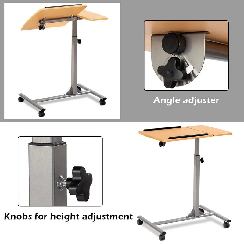 Adjustable Laptop Desk With Stand Holder And Wheels by DirectDeals