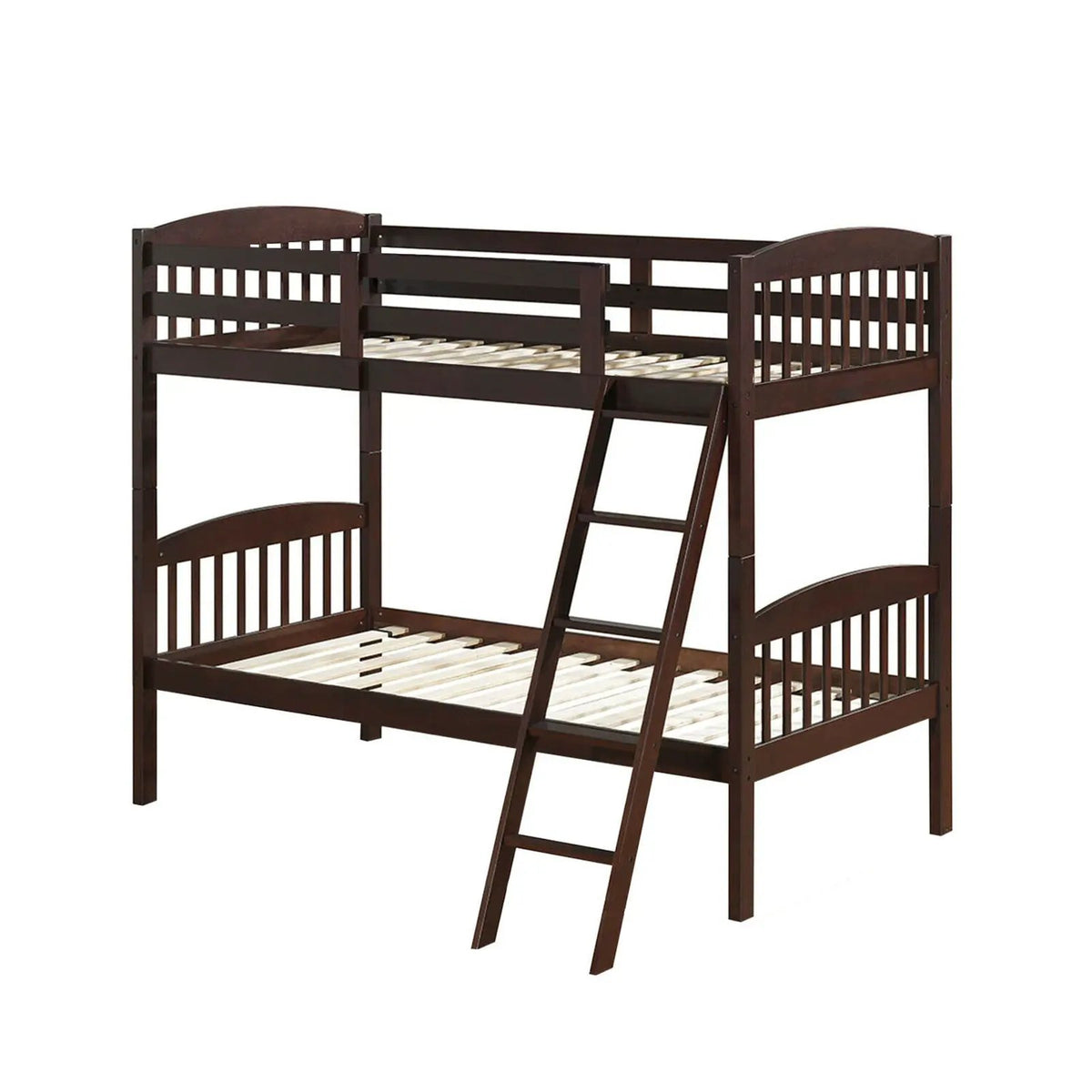 Solid Wood Twin Bunk Beds with Detachable Kids Ladder, photo 3 of 9