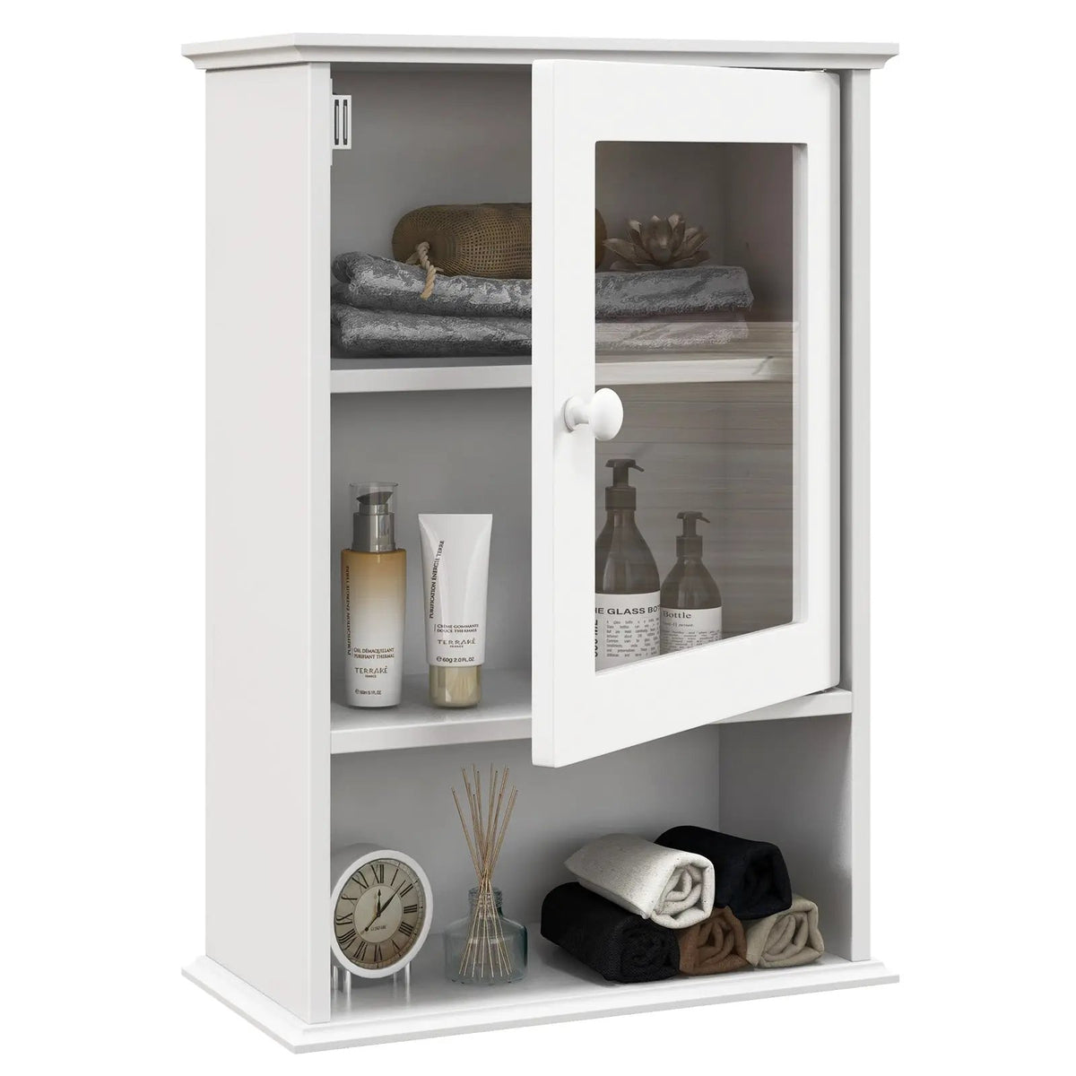 Bathroom Wall Mounted Adjustable Hanging Storage Medicine Cabinet by DirectDeals