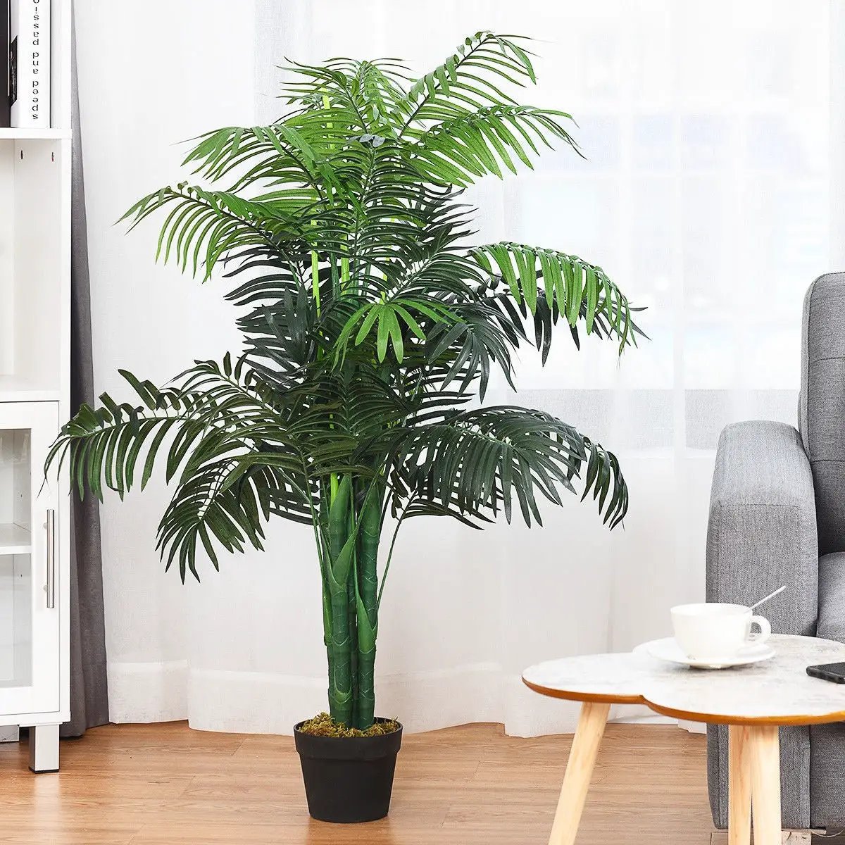 3.5 Feet Artificial Areca Palm Decorative Silk Tree with Basket by DirectDeals