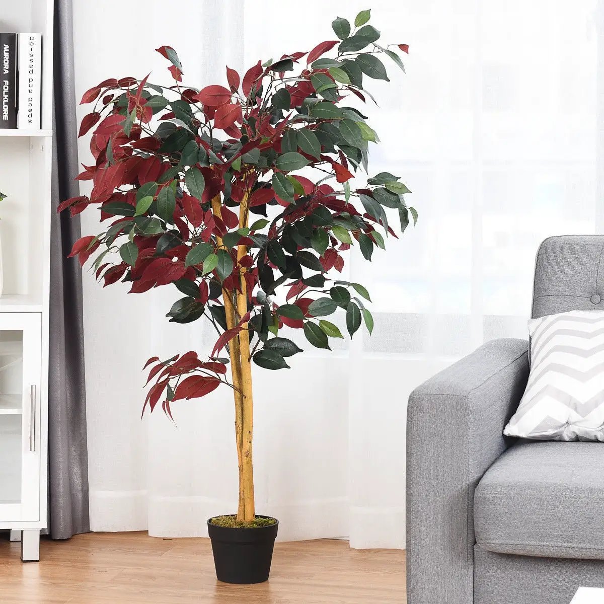 4 Feet Tall Artificial Ficus Tree with Nursery Pot by DirectDeals