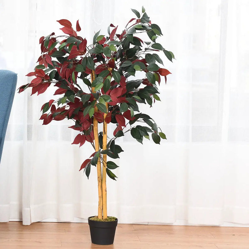 4 Feet Tall Artificial Ficus Tree with Nursery Pot by DirectDeals