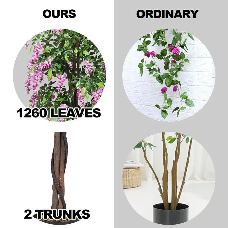 6-Feet Artificial Wisteria Silk Indoor-Outdoor Tree by DirectDeals