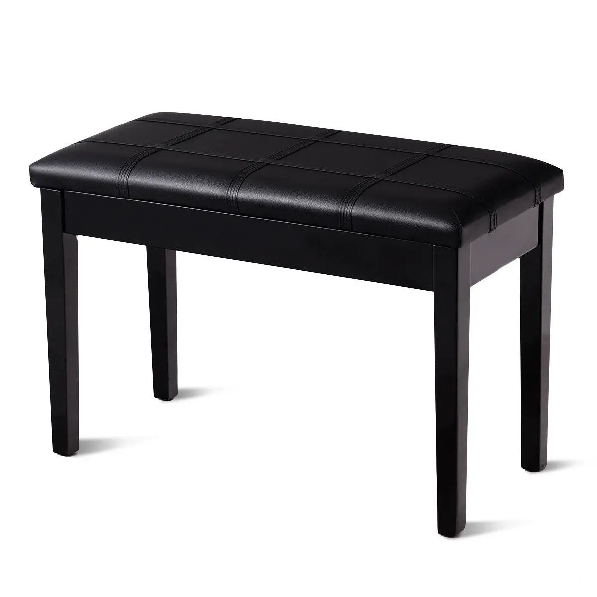Solid Wood PU Leather Piano Double Duet Keyboard Bench, photo 9 of 9