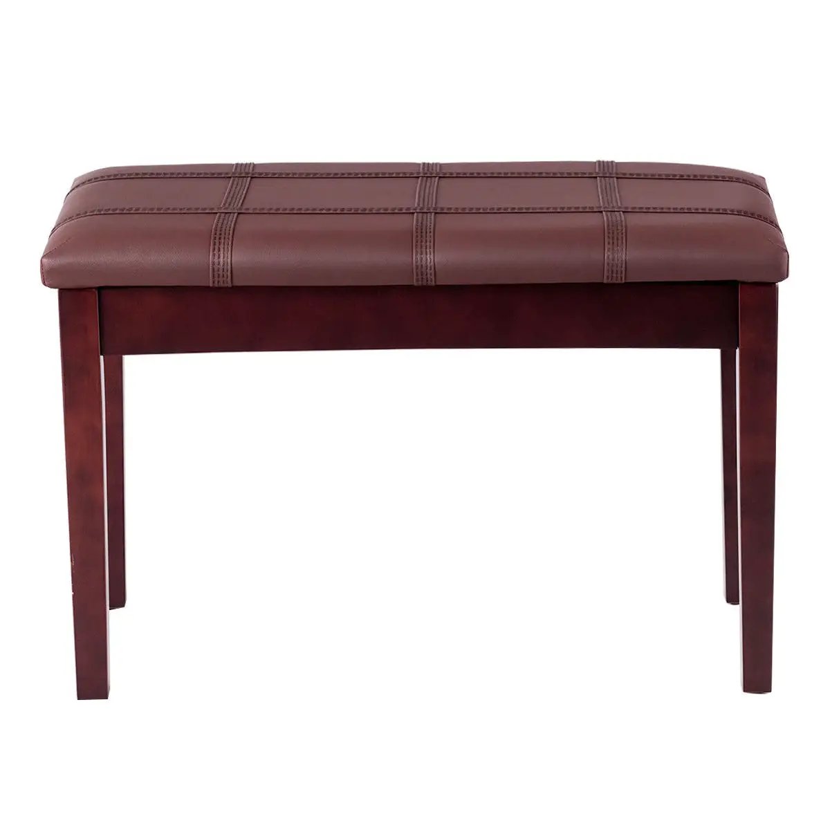 Solid Wood PU Leather Piano Double Duet Keyboard Bench, photo 6 of 9
