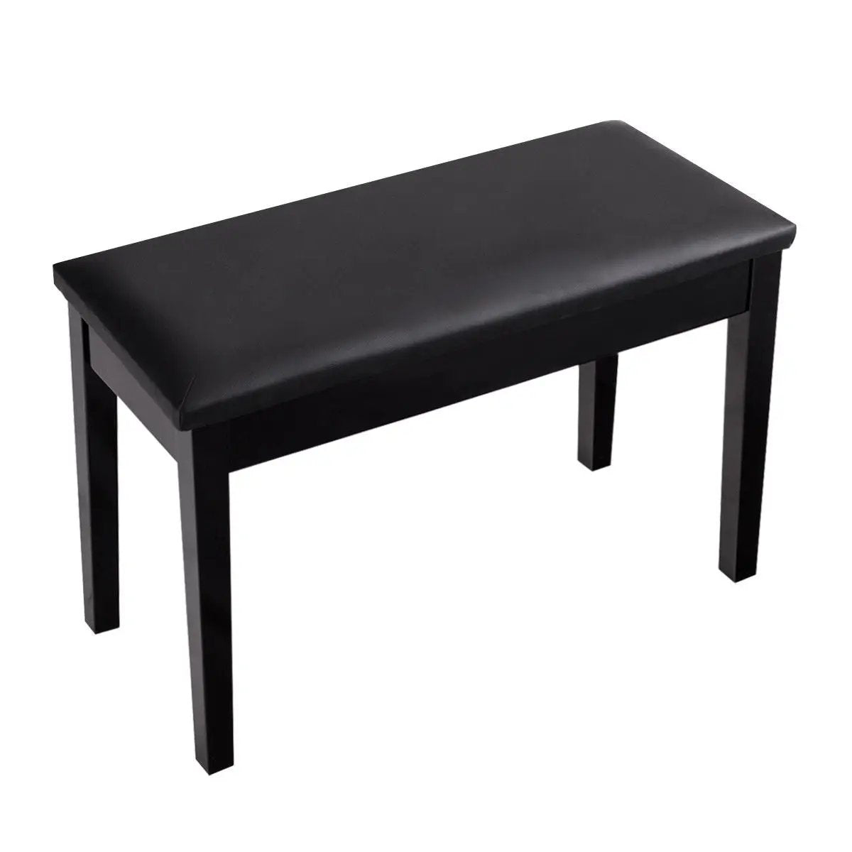 Solid Wood PU Leather Padded Piano Bench Keyboard Seat by DirectDeals