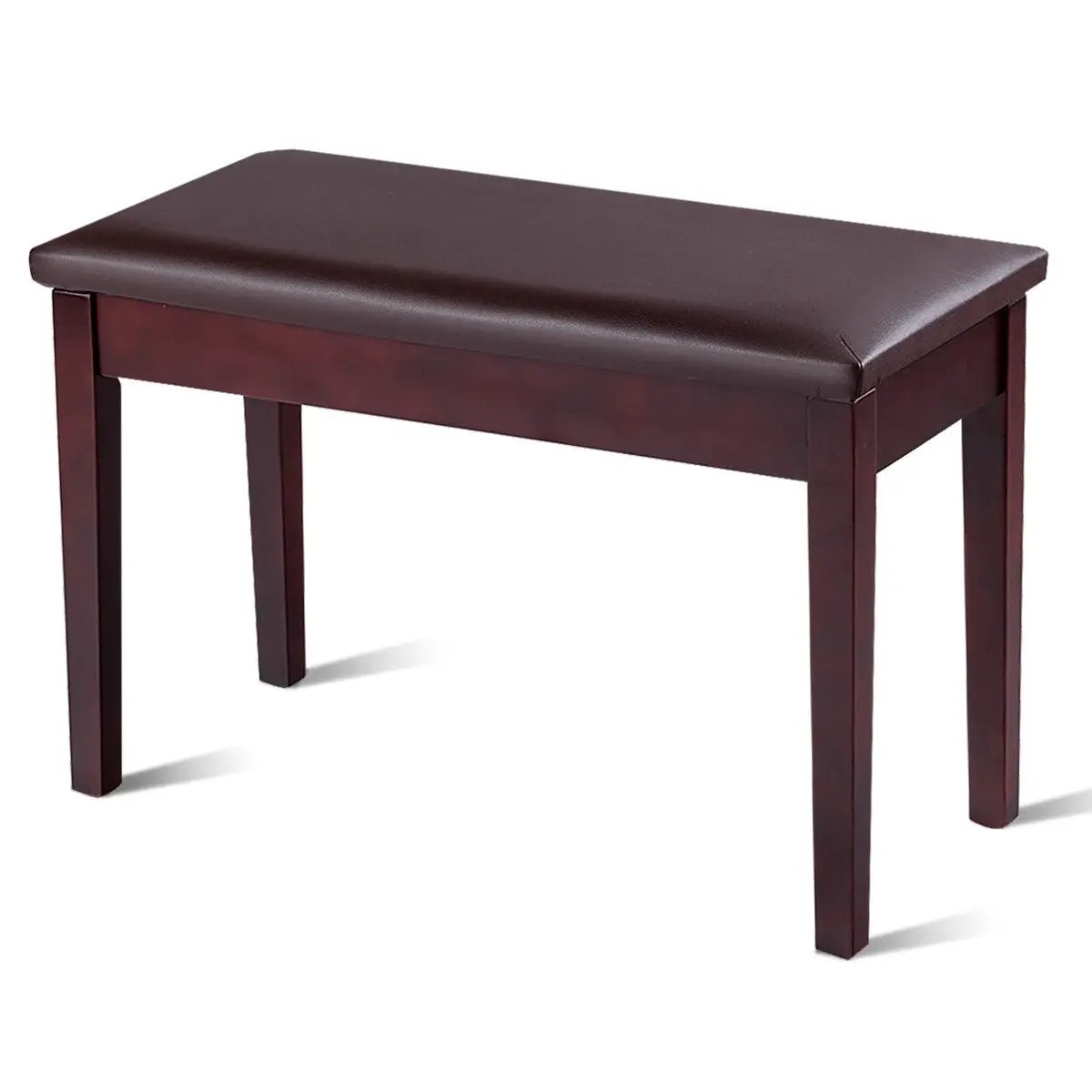 Solid Wood PU Leather Padded Piano Bench Keyboard Seat by DirectDeals