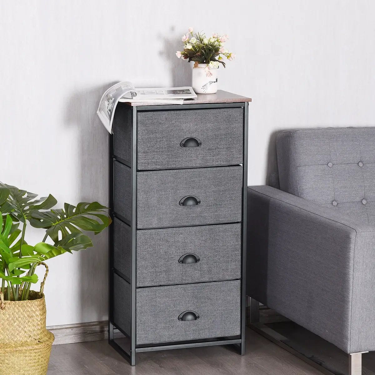 Chest Storage Tower Side Table Display Storage with 4 Drawers, photo 2 of 7