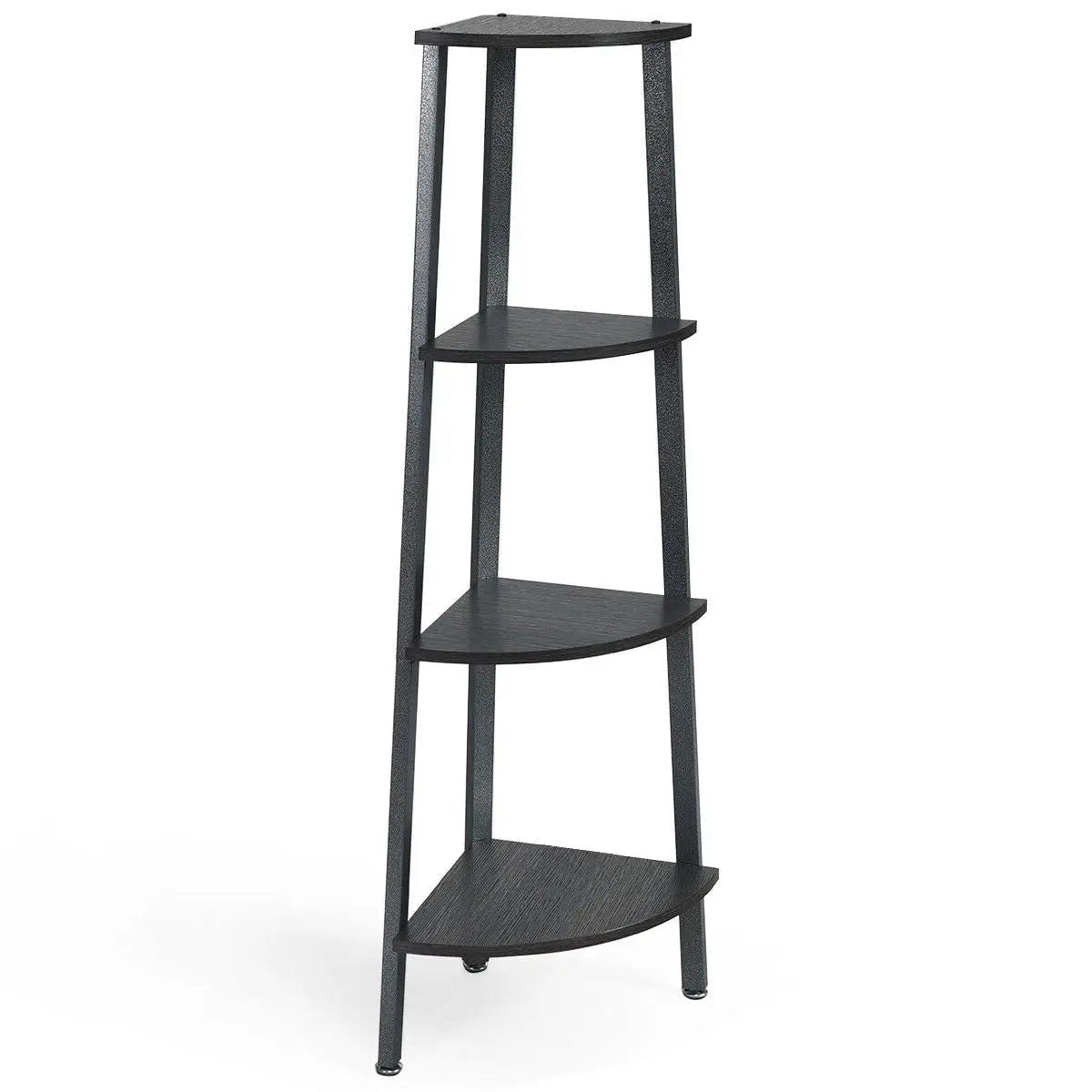 4-Tier Corner Shelf Metal Storage Rack Domestic Bookcase, photo 9 of 9