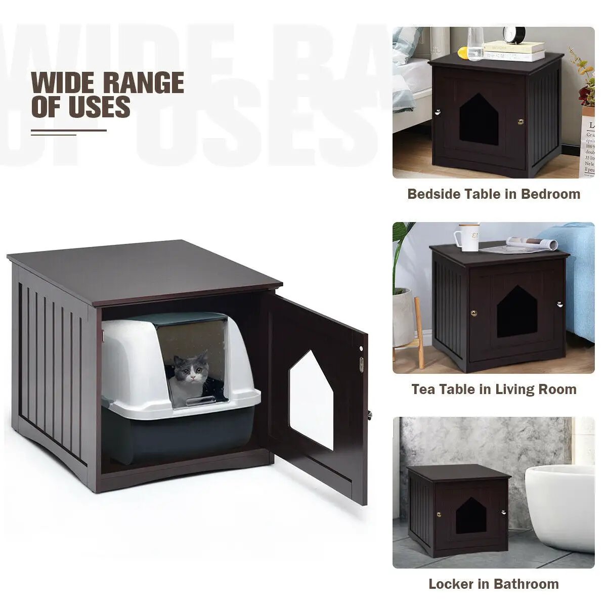Sidetable Nightstand Weatherproof Multi-function Cat House, photo 5 of 10