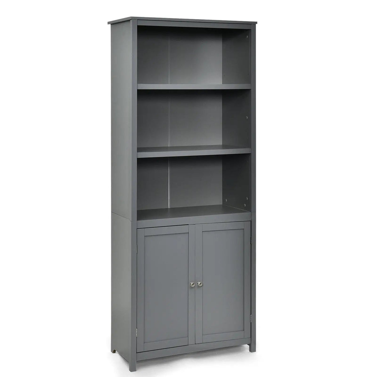 Bookcase Shelving Storage Wooden Cabinet Unit Standing Display Bookcase with Doors, photo 3 of 9