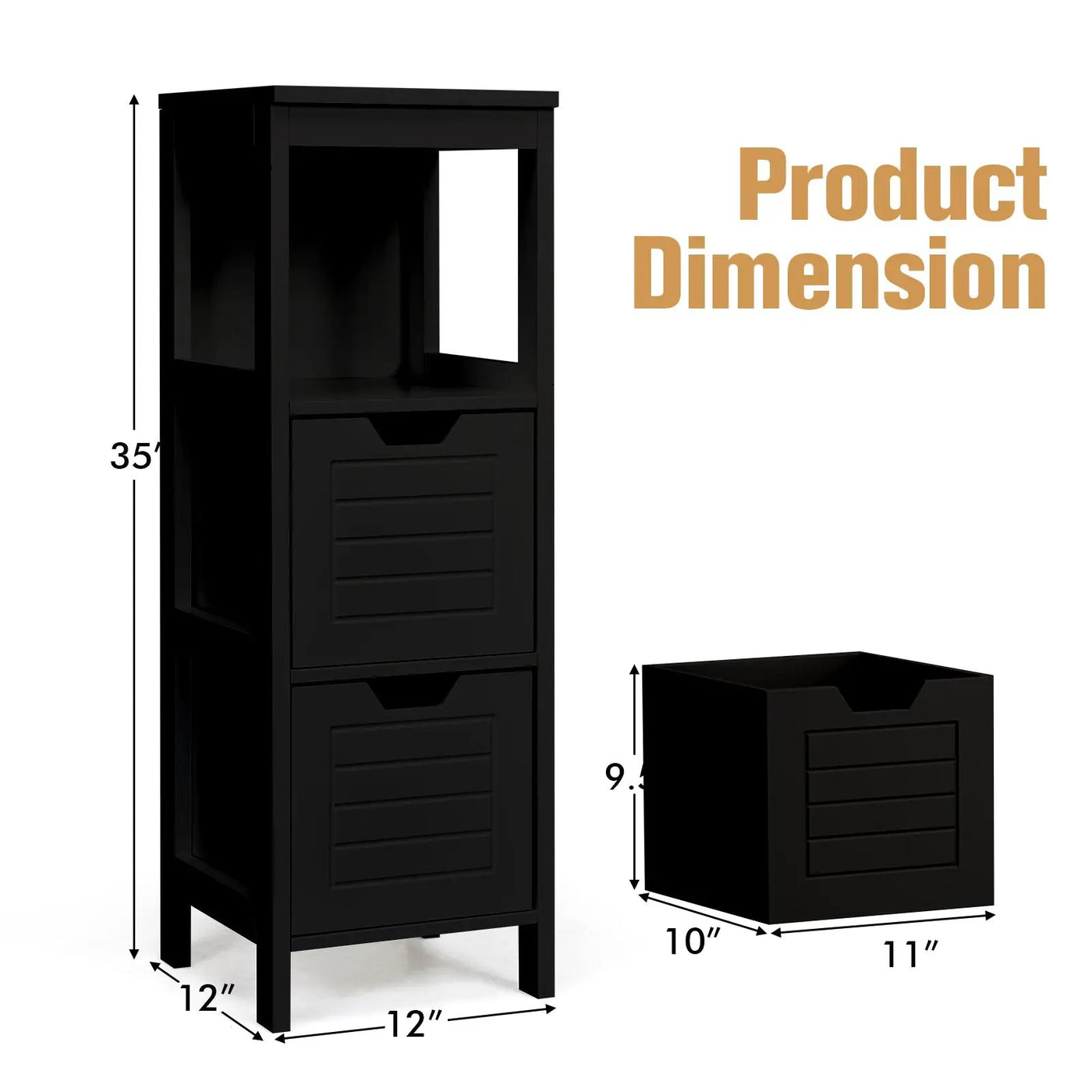 Floor Cabinet Multifunction Storage Rack Stand Organizer by DirectDeals