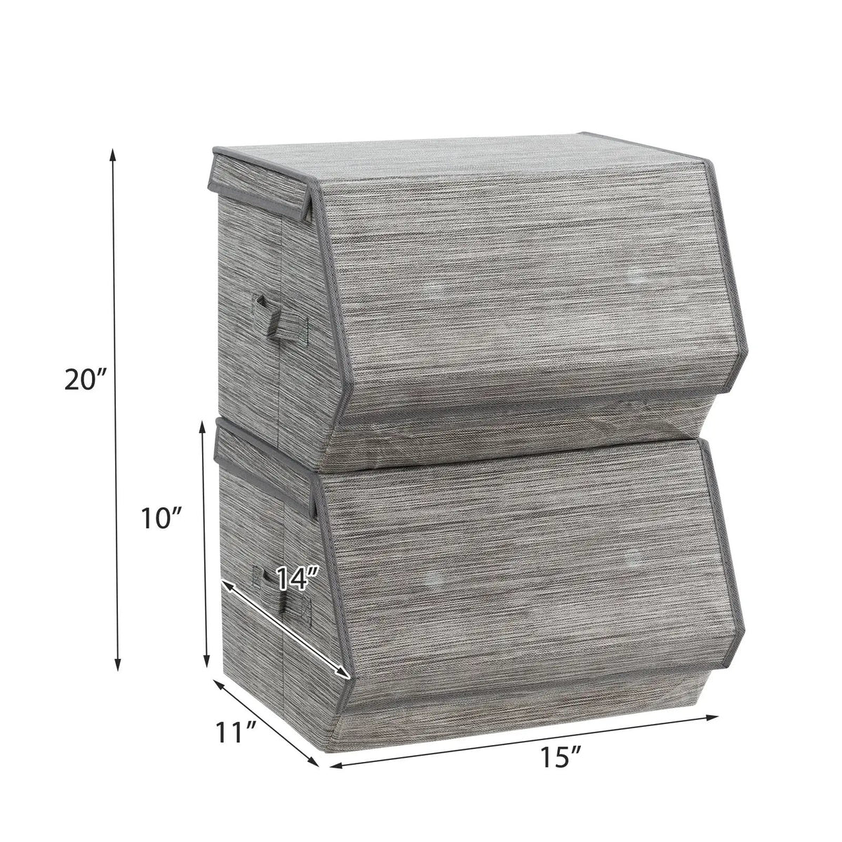 Set of 4 Storage Bins Stackable Cubes with Lid, photo 15 of 24