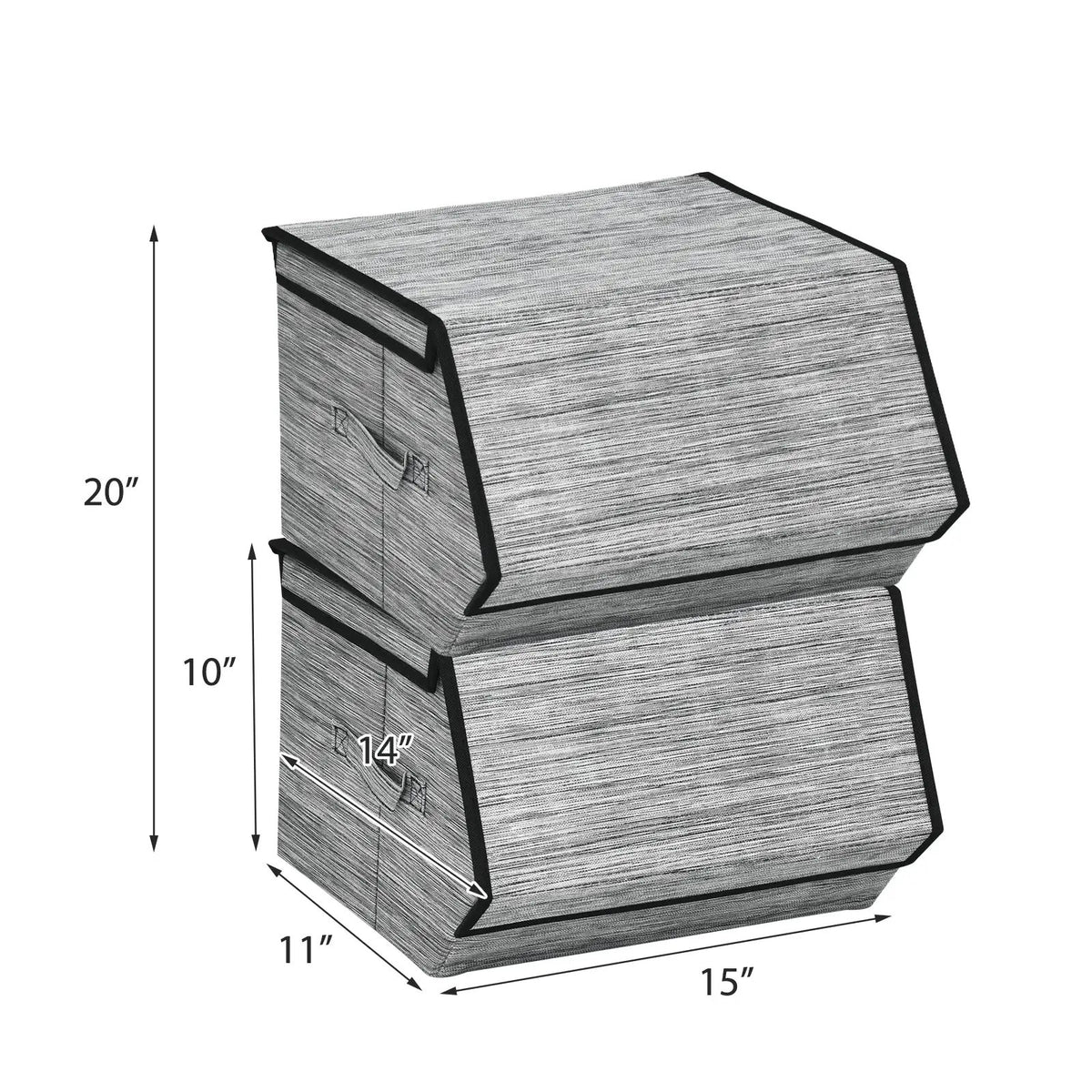 Set of 4 Storage Bins Stackable Cubes with Lid, photo 12 of 24