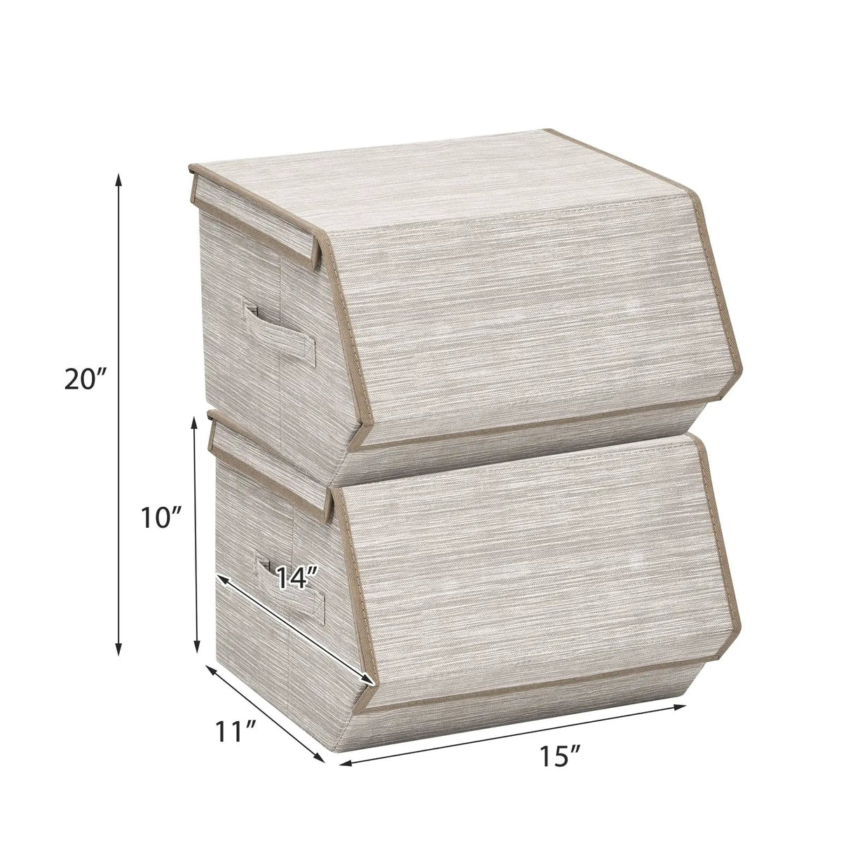 Set of 4 Storage Bins Stackable Cubes with Lid, photo 13 of 24