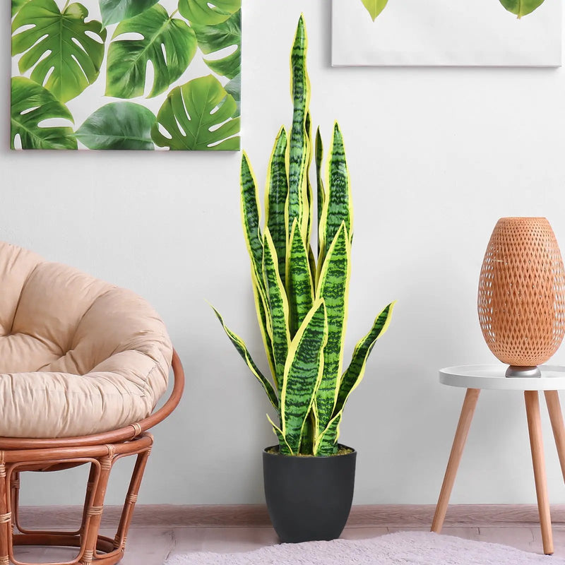 35.5 Inch Indoor-Outdoor Decoration Fake Artificial Snake Plant by DirectDeals
