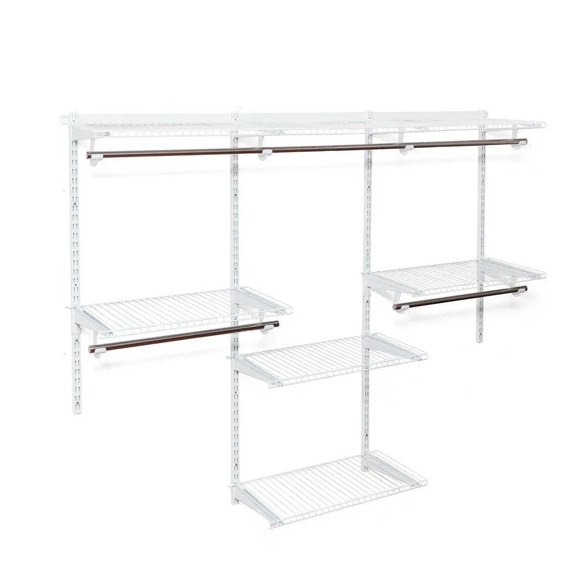 Adjustable Wall Mounted Closet Rack System with Shelf by DirectDeals