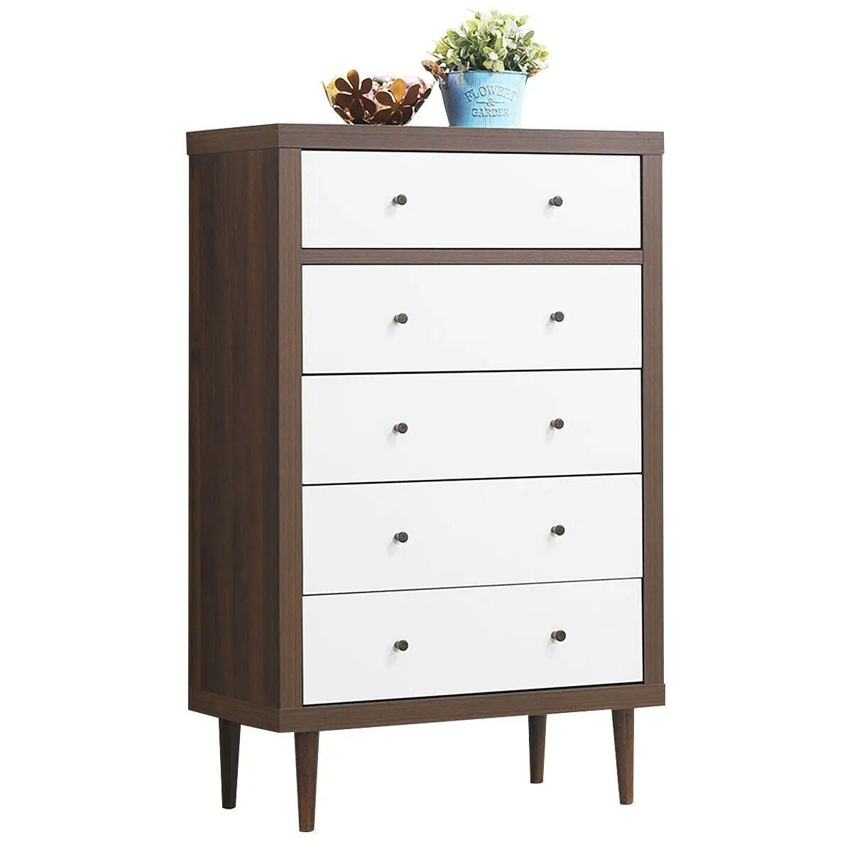 Antique-Style Free-Standing Dresser with 5 Drawers by DirectDeals