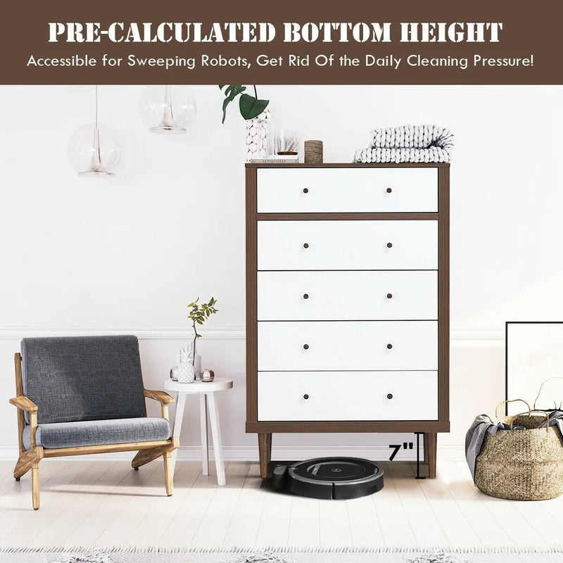 Antique-Style Free-Standing Dresser with 5 Drawers by DirectDeals