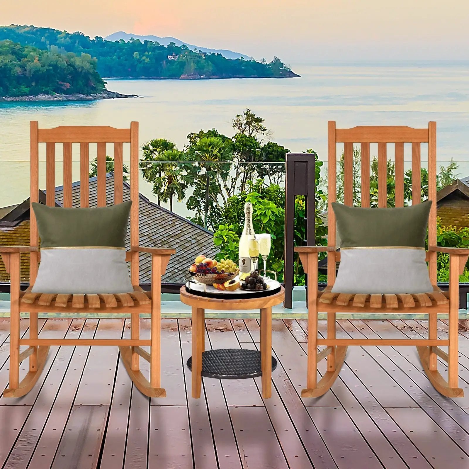 Outdoor Rocking Chair Single Rocker for Patio Deck by DirectDeals