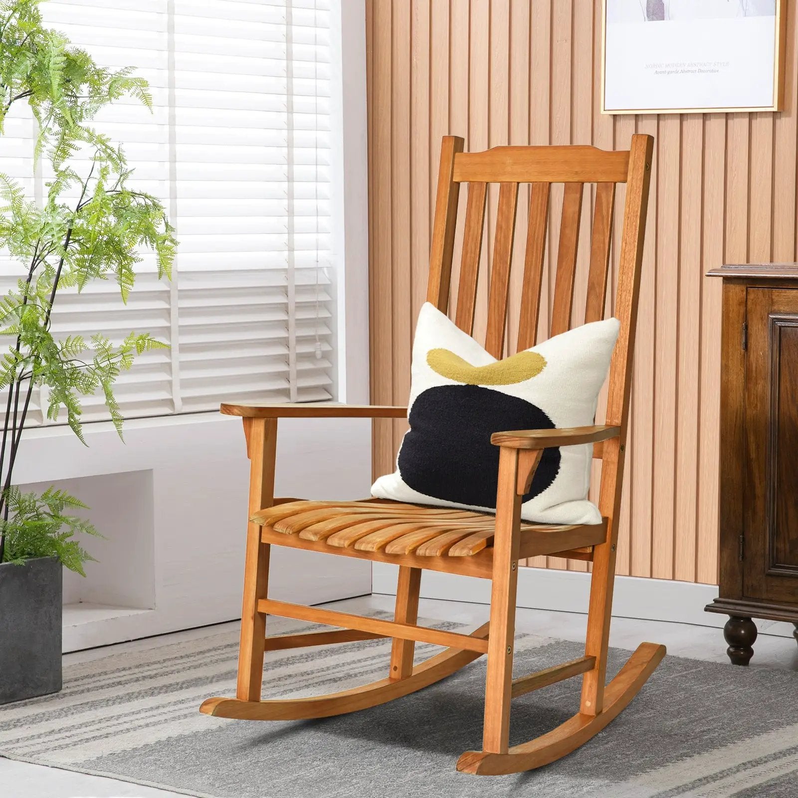 Outdoor Rocking Chair Single Rocker for Patio Deck by DirectDeals