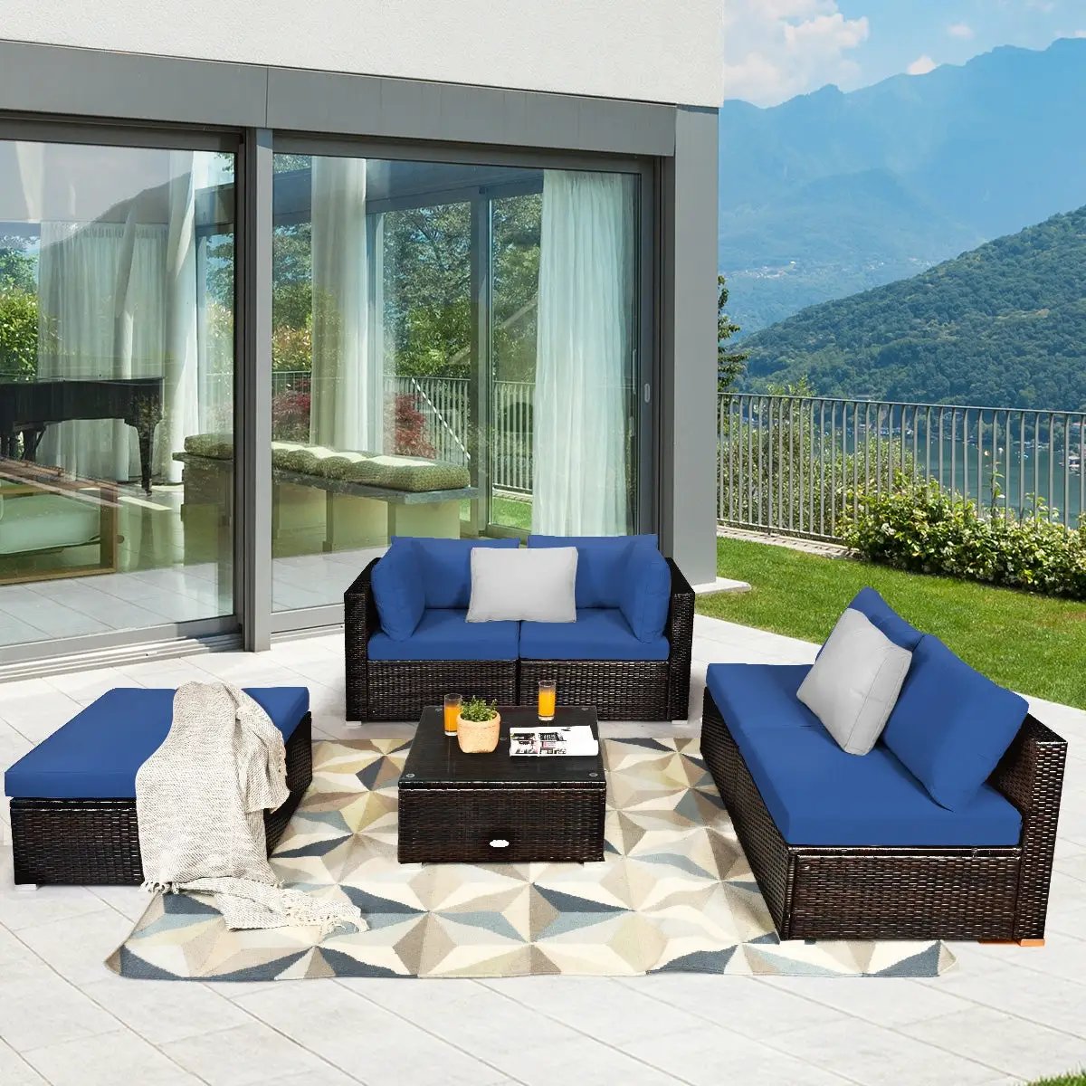 6 Pieces Outdoor Patio Rattan, photo 6 of 12