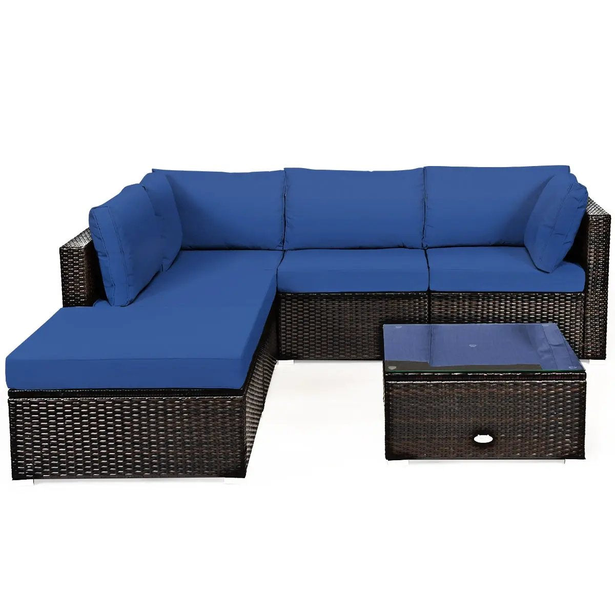 6 Pieces Outdoor Patio Rattan, photo 3 of 12