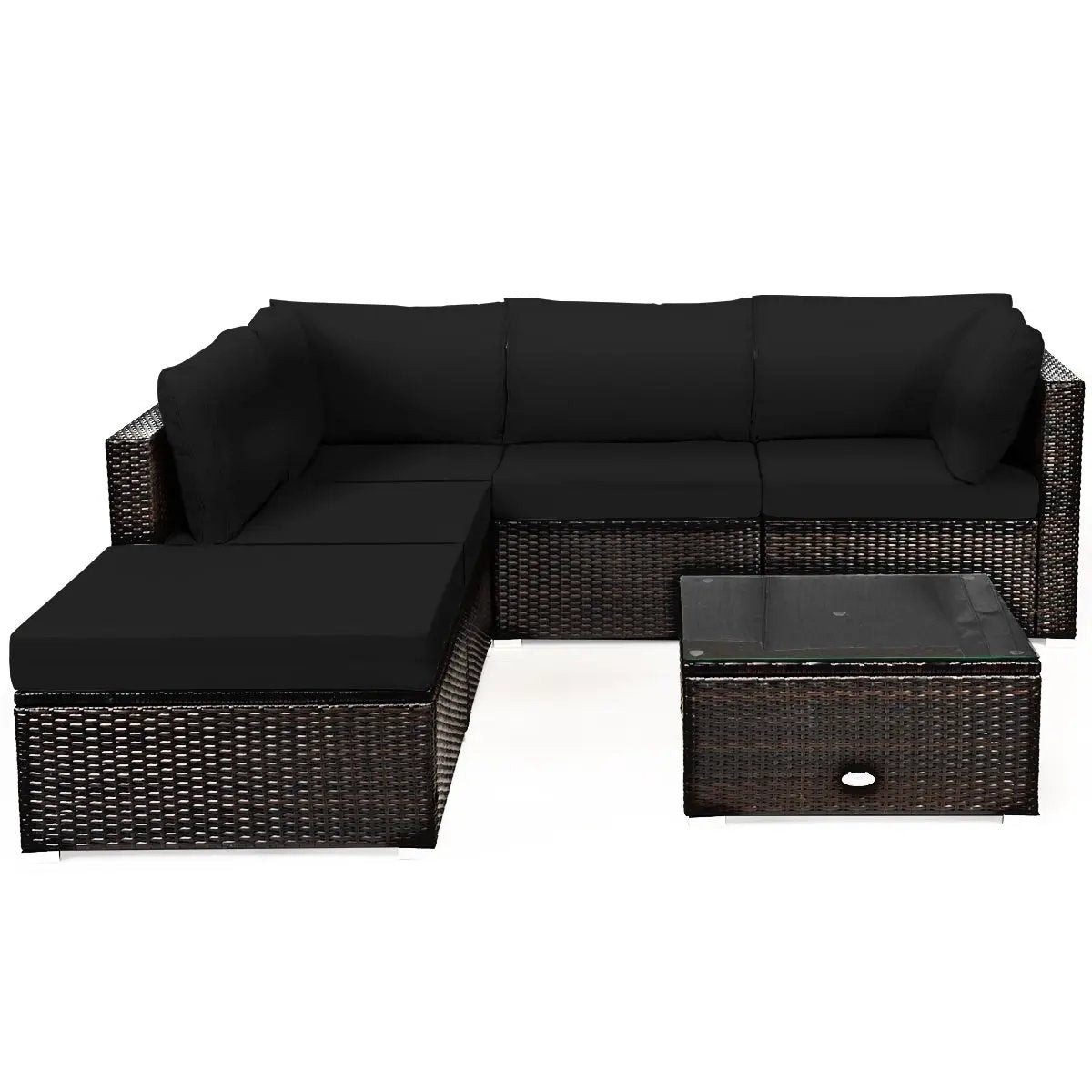 6 Pieces Outdoor Patio Rattan, photo 9 of 12