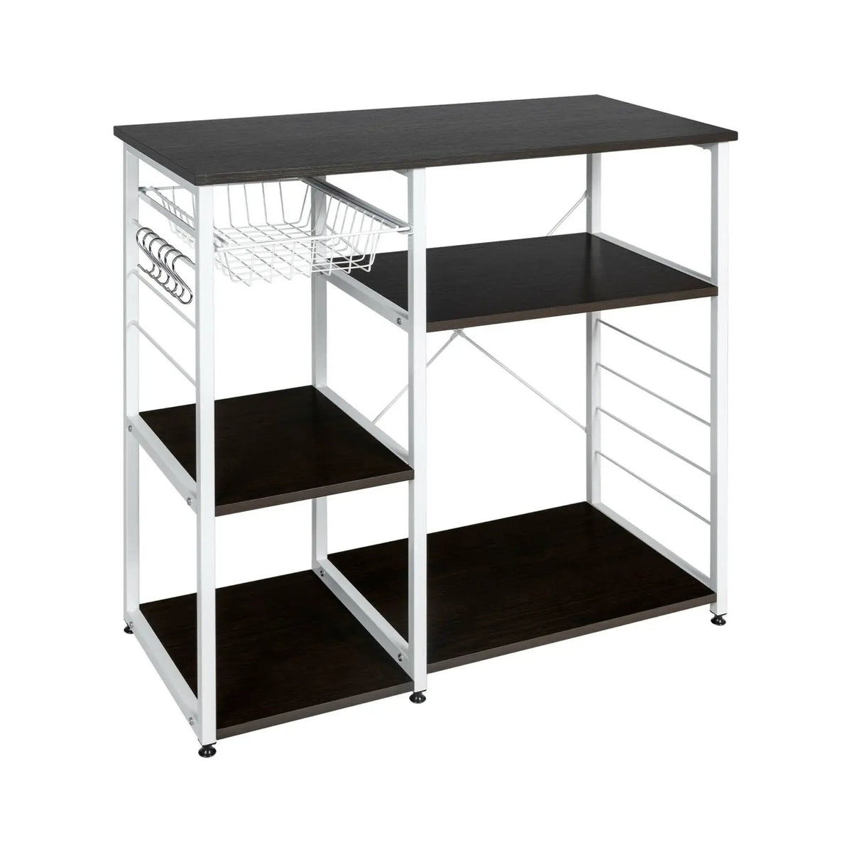 Industrial Kitchen Baker's Rack Microwave Shelf with 6 Hooks, photo 20 of 40