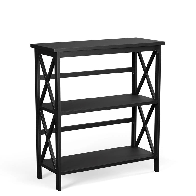 3-Tier Wooden Multi-Functional X-Design Etagere Storage Bookshelf by DirectDeals