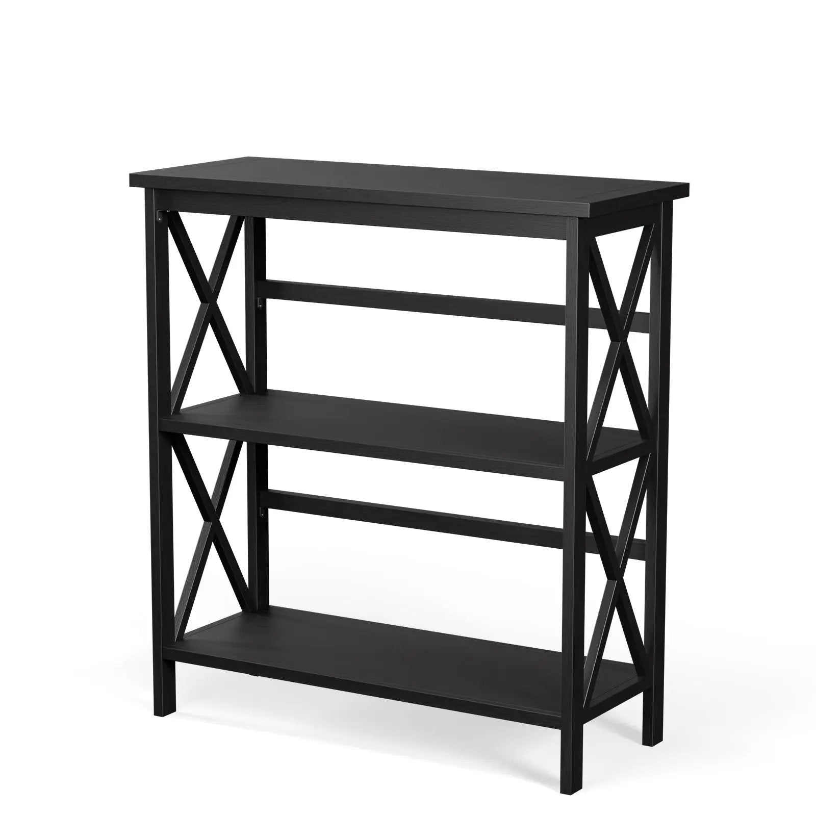 3-Tier Wooden Multi-Functional X-Design Etagere Storage Bookshelf by DirectDeals