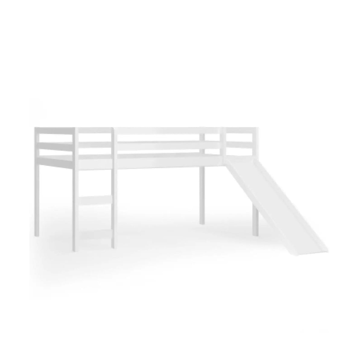 Twin Size Low Sturdy Loft Bed with Slide Wood, photo 9 of 9