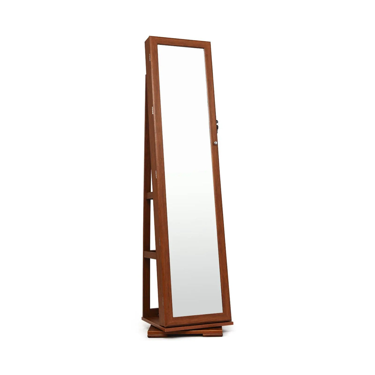360° Rotatable 2-in-1 Lockable Jewelry Cabinet with Full-Length Mirror, photo 3 of 17