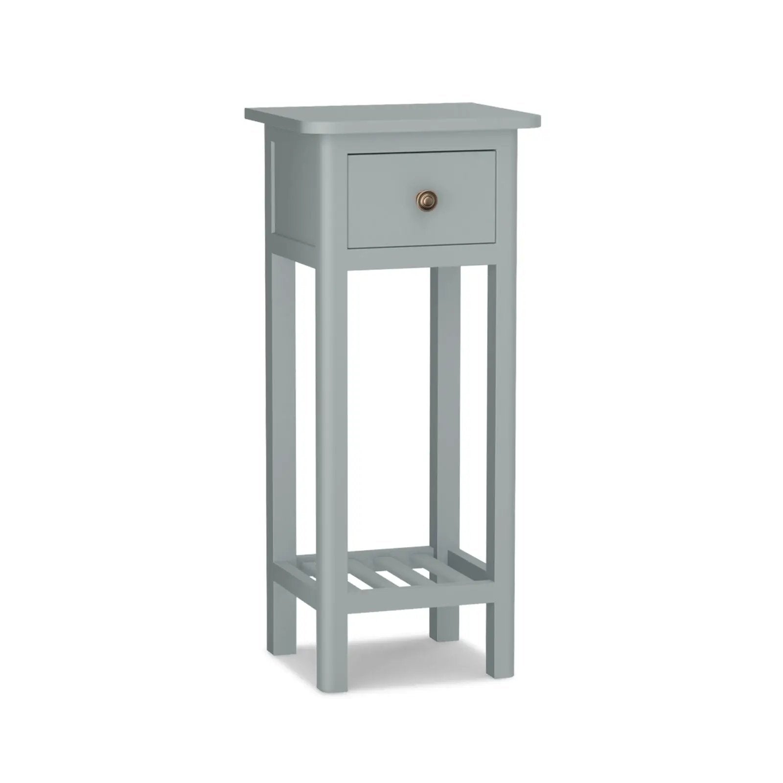 2 Tier Slim Nightstand Bedside Table with Drawer Shelf by DirectDeals