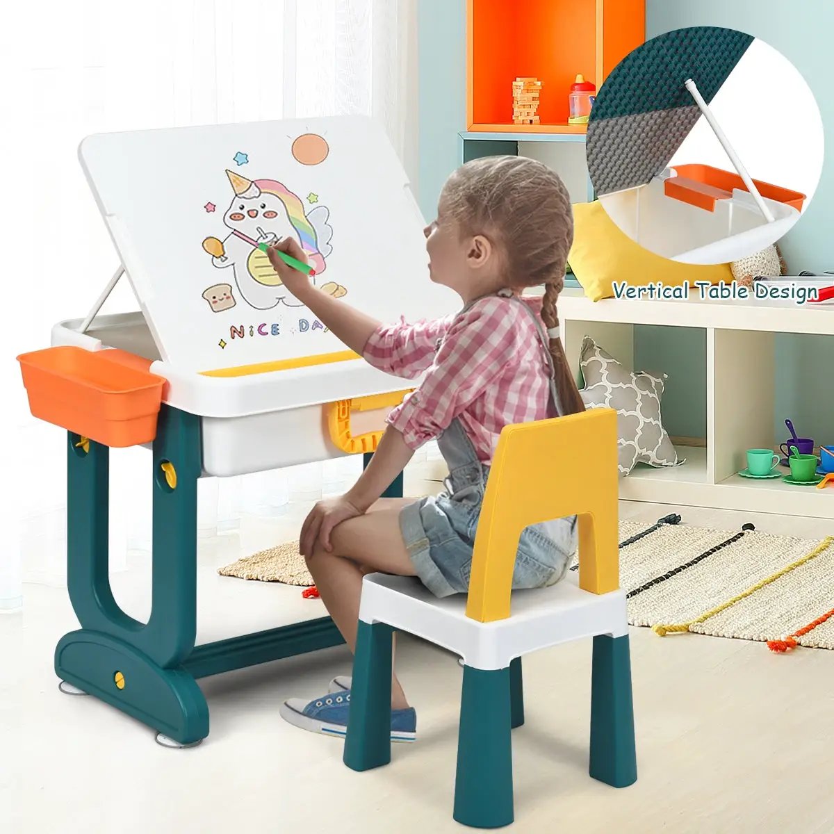 5-in-1 Kids Activity Table Set by DirectDeals