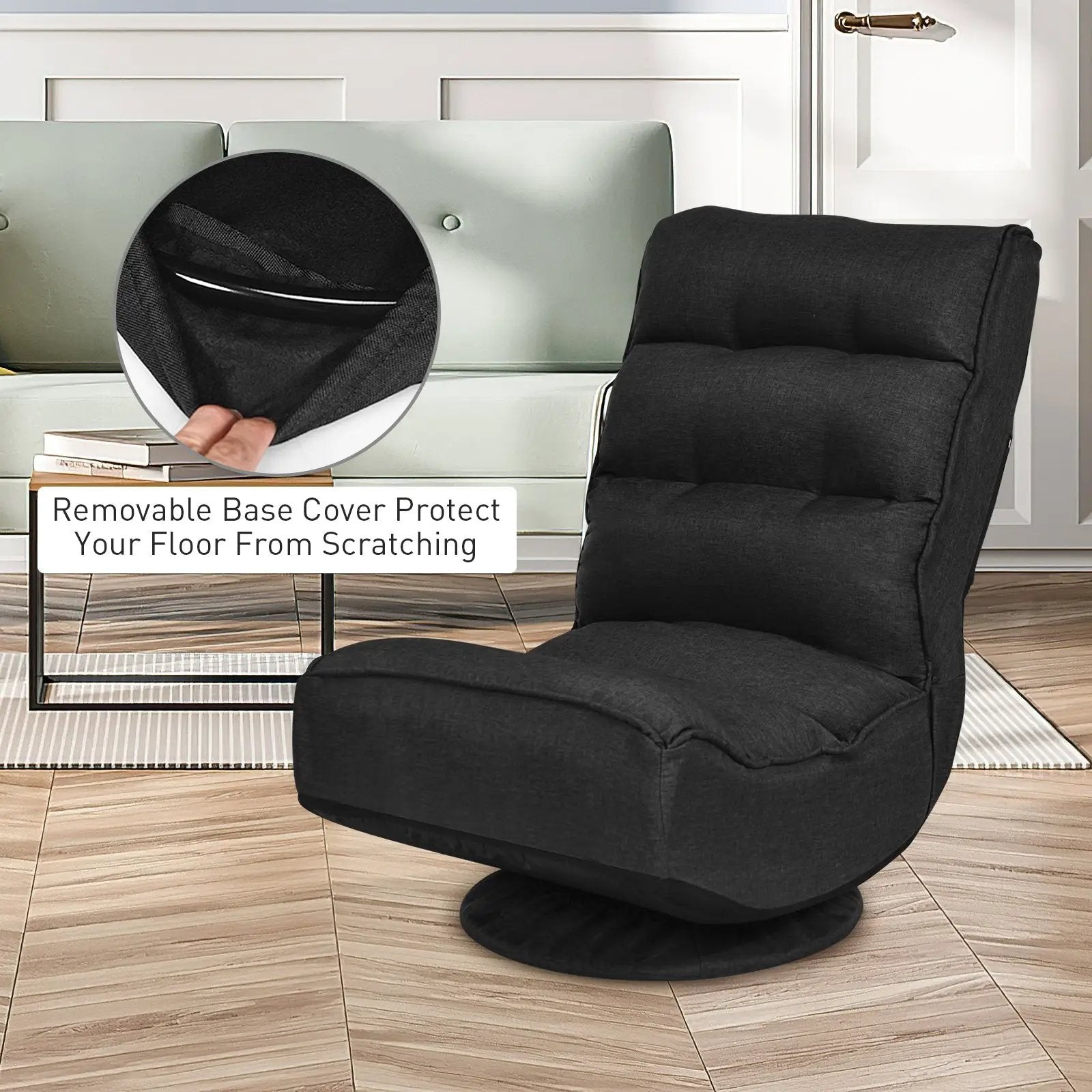 5-Position Folding Floor Gaming Chair by DirectDeals
