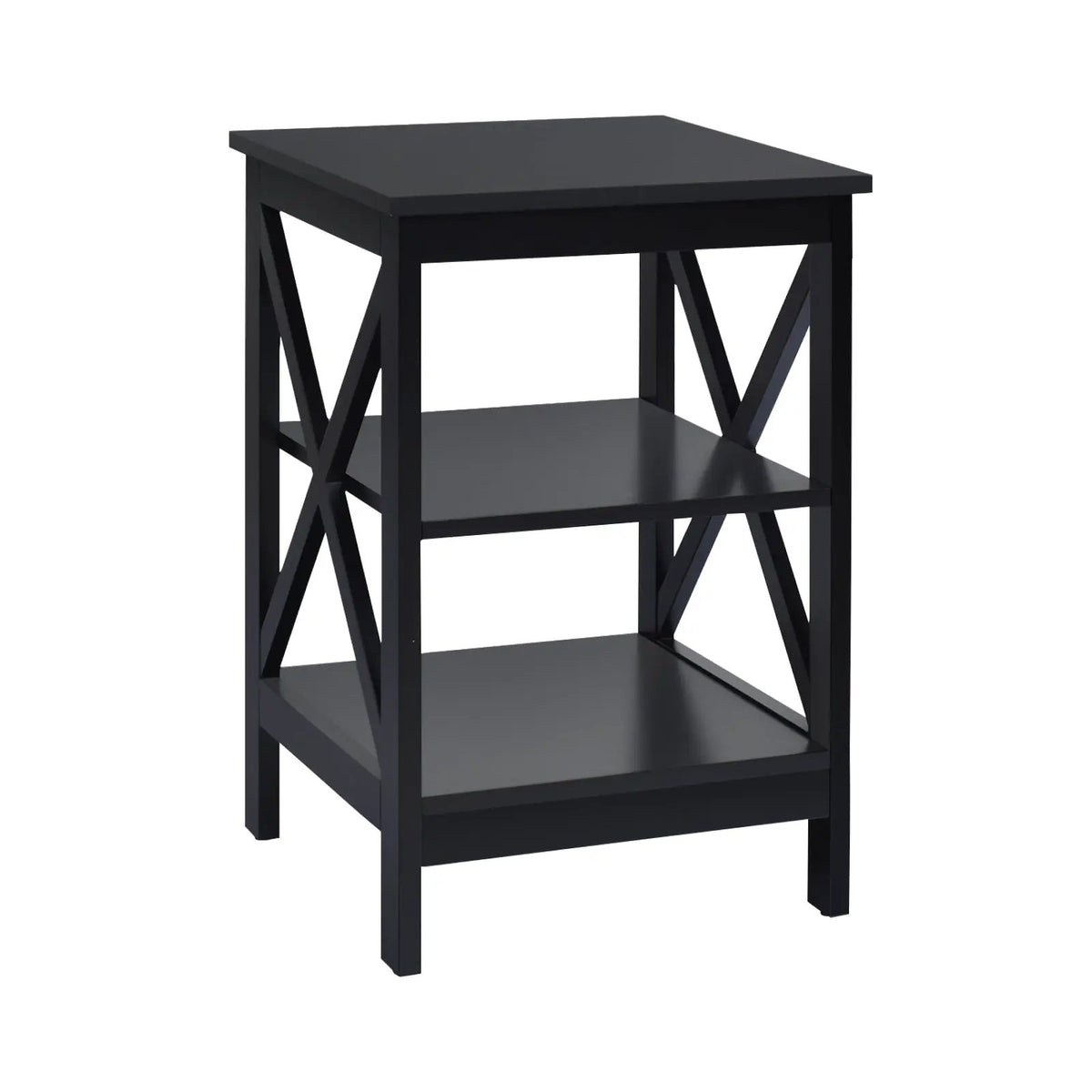 3-Tier X-Design Nightstands with Storage Shelves for Living Room Bedroom, photo 9 of 31