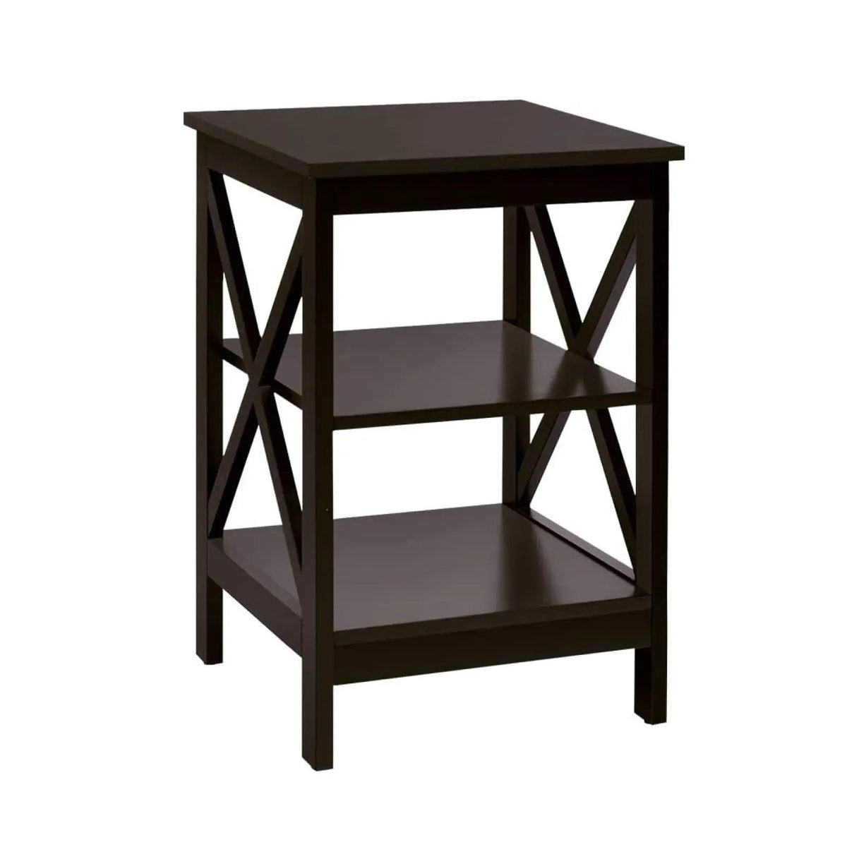 3-Tier X-Design Nightstands with Storage Shelves for Living Room Bedroom, photo 10 of 31