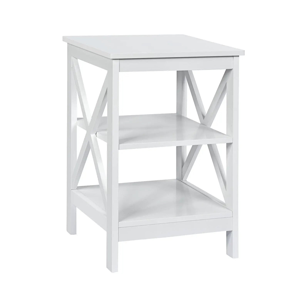 3-Tier X-Design Nightstands with Storage Shelves for Living Room Bedroom, photo 8 of 31