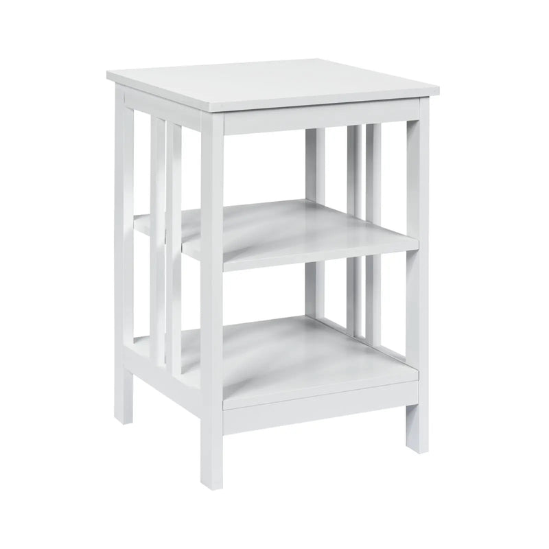 2 Pieces 3-Tier Nightstand with Reinforced Bars and Stable Structure by DirectDeals