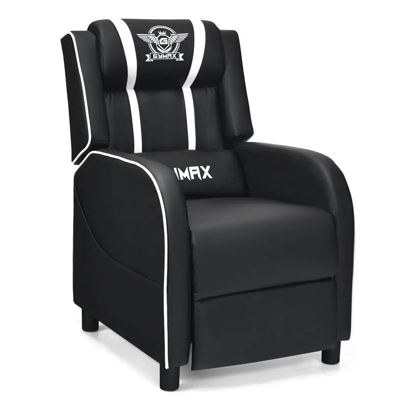 Massage Racing Gaming Single Recliner Chair by DirectDeals