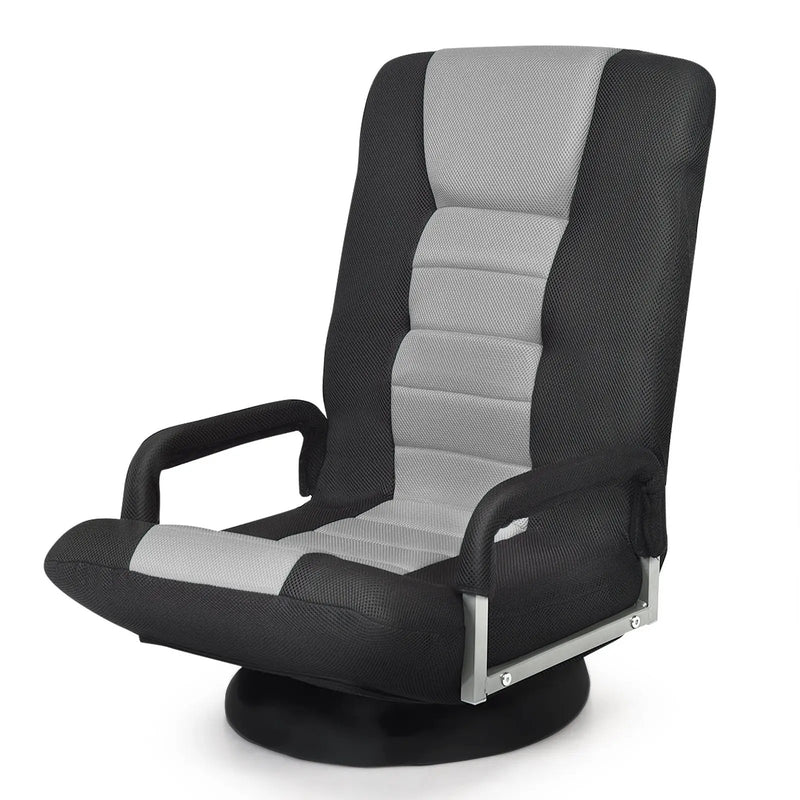 360-Degree Swivel Gaming Floor Chair with Foldable Adjustable Backrest by DirectDeals