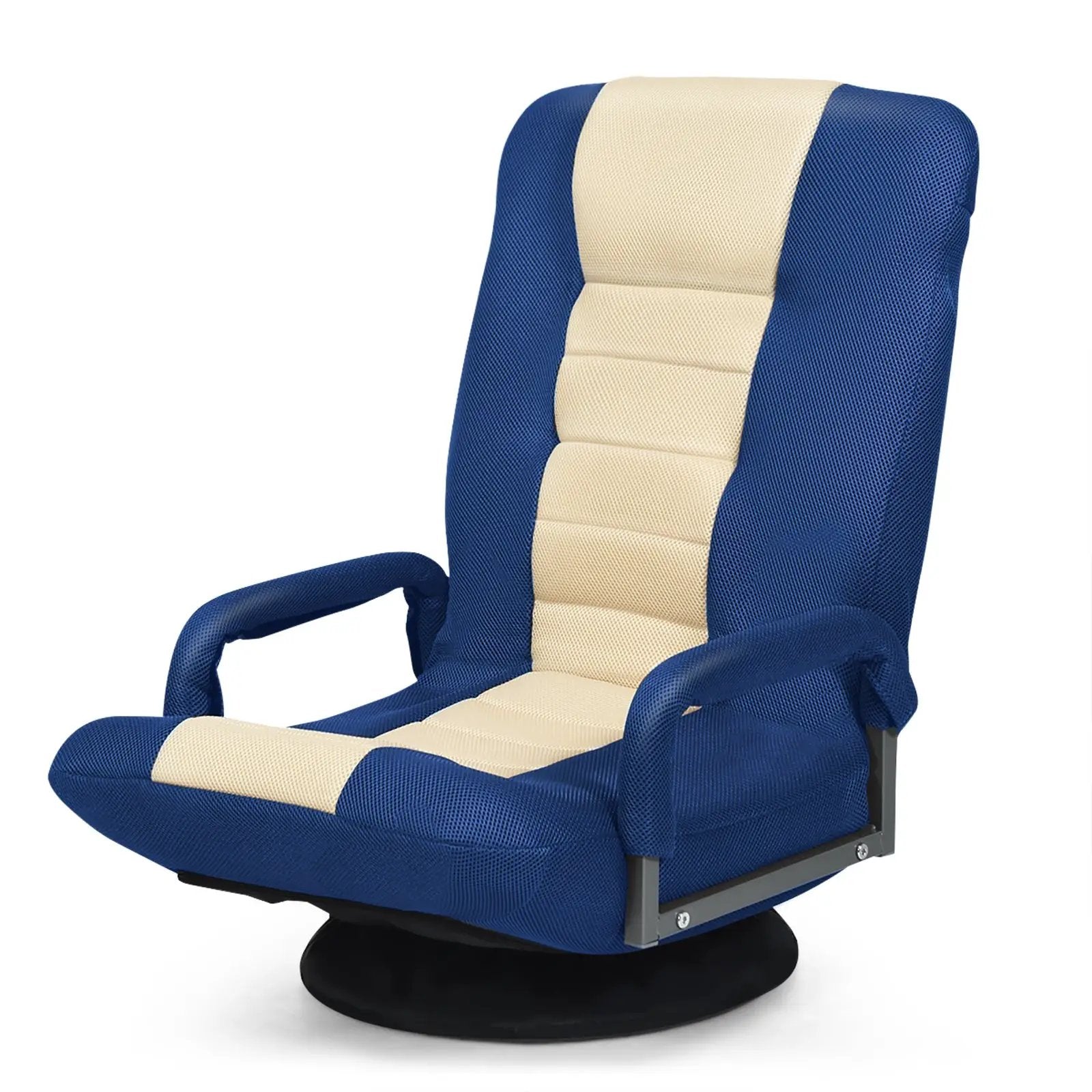 360-Degree Swivel Gaming Floor Chair with Foldable Adjustable Backrest by DirectDeals