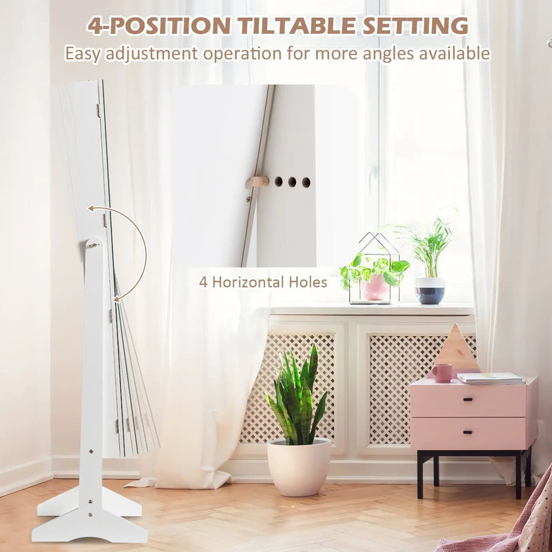 Standing Jewelry Armoire Cabinet with Full Length Mirror by DirectDeals