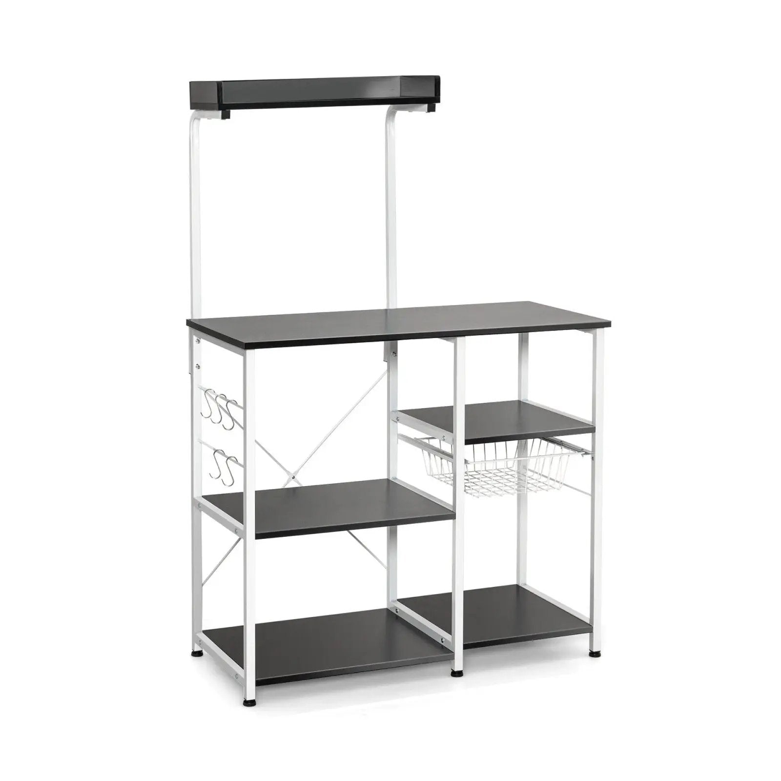 4 Tier Vintage Kitchen Baker's Rack Utility Microwave Stand-Coffee by DirectDeals