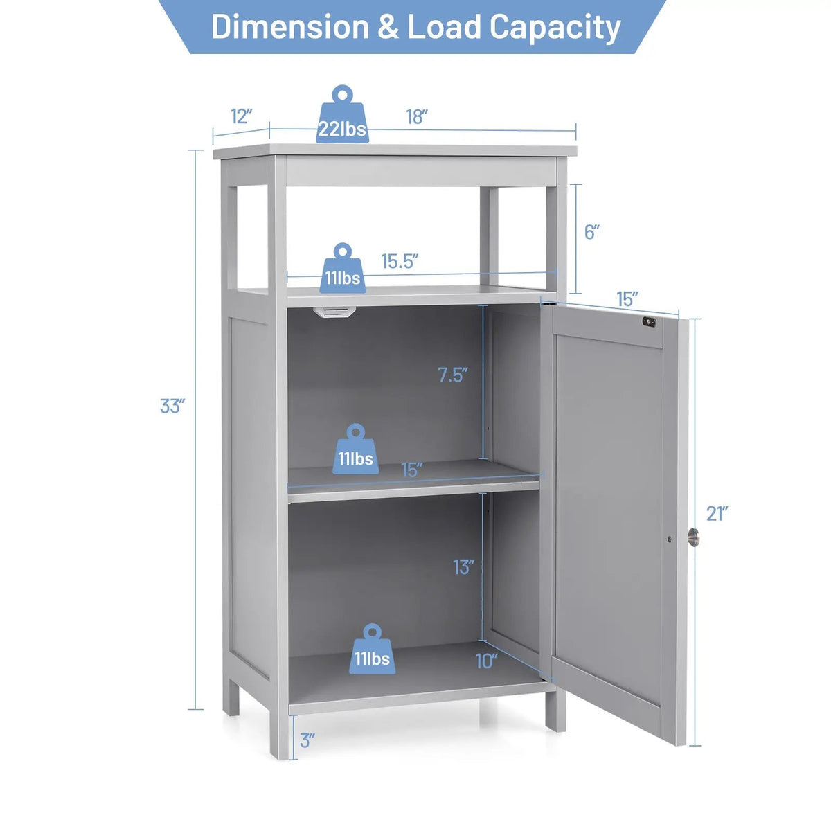 Floor Cabinet Multifunction Storage Rack Organizer Stand, photo 8 of 16