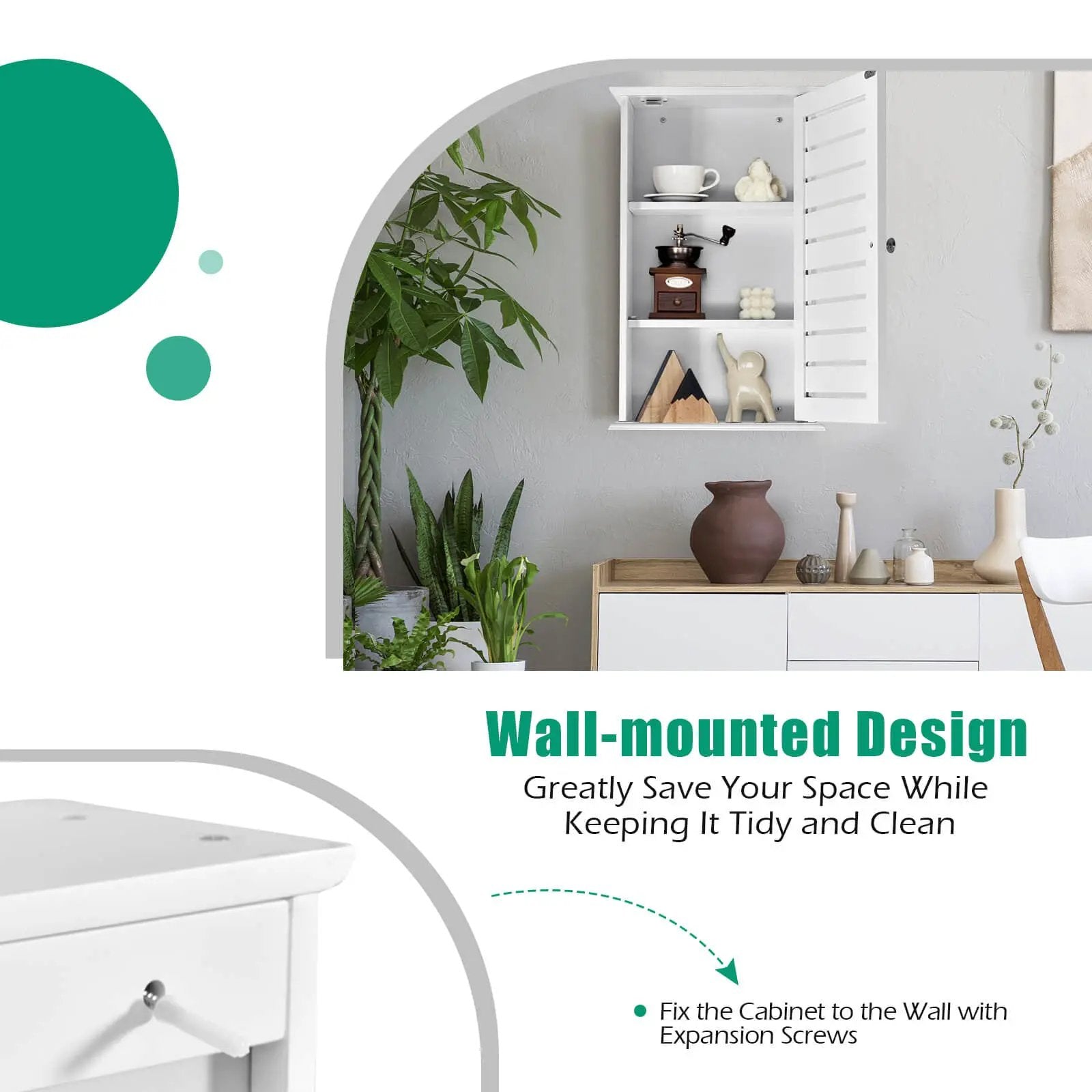 Wall Mount Medicine Cabinet Multifunction Storage Organizer by DirectDeals