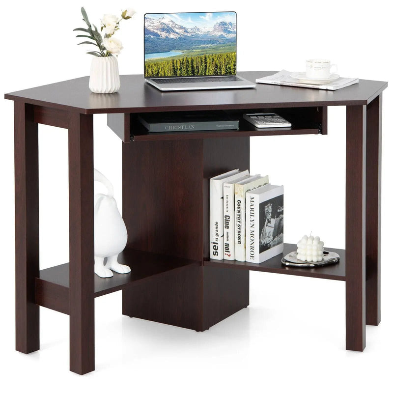 Wooden Study Computer Corner Desk with Drawer by DirectDeals