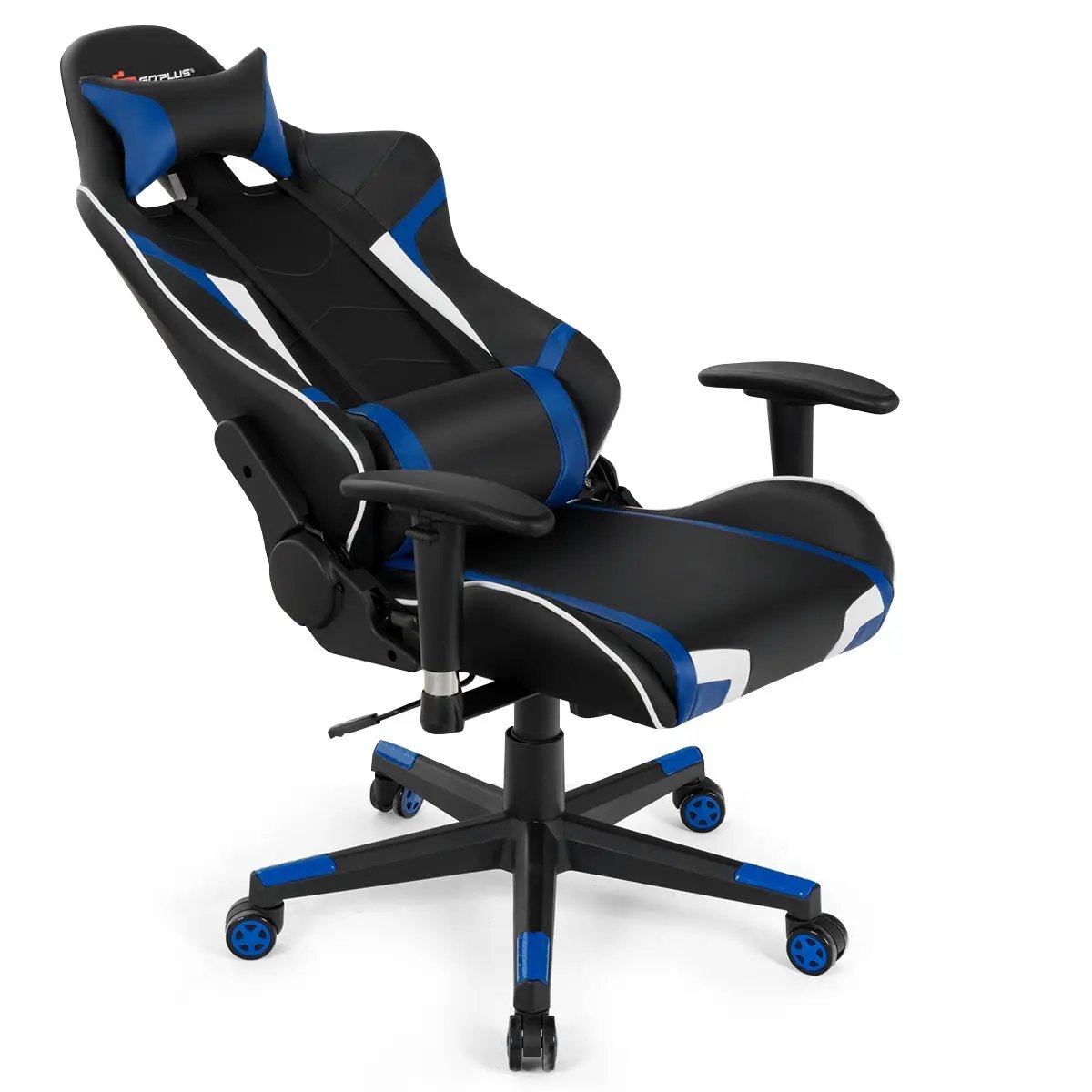 Reclining Swivel Massage Gaming Chair with Lumbar Support, photo 8 of 11